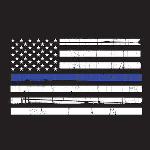 Distressed Thin Blue Line-Red Line-Green Line Sticker