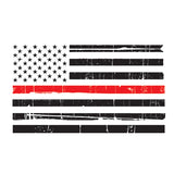 Distressed Thin Blue Line-Red Line-Green Line Sticker