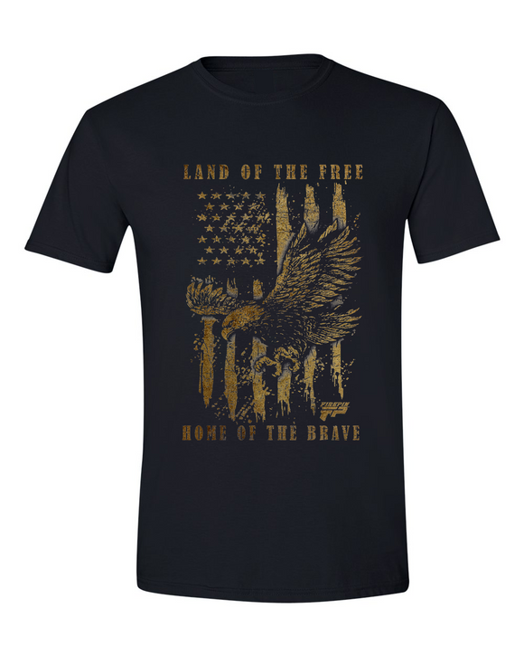 LAND OF THE FREE HOME OF THE BRAVE EAGLE TEE