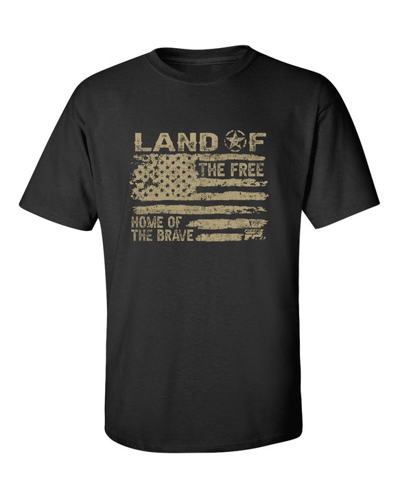 LAND OF THE FREE HOME OF THE BRAVE TEE